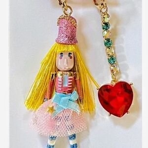 Betsey Johnson Nutcracker Ballerina Earrings. Mismatched Style  *NEW*